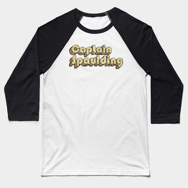 Captain Spaulding // Vintage Rainbow Typography Style // 70s Baseball T-Shirt by JULIAN AKBAR PROJECT